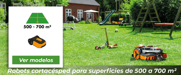 Robots cortacésped para superficies de 500 – 700 m² | Ir al catálogo