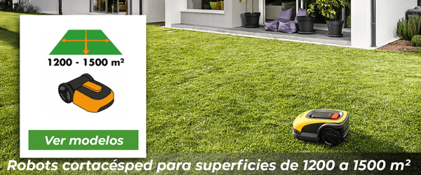 Robots cortacésped para superficies de 1200 – 1500 m² | Ir al catálogo