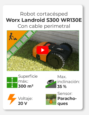Worx Landroid S300 WR130E - Robot cortacésped - Con cable perimetral
