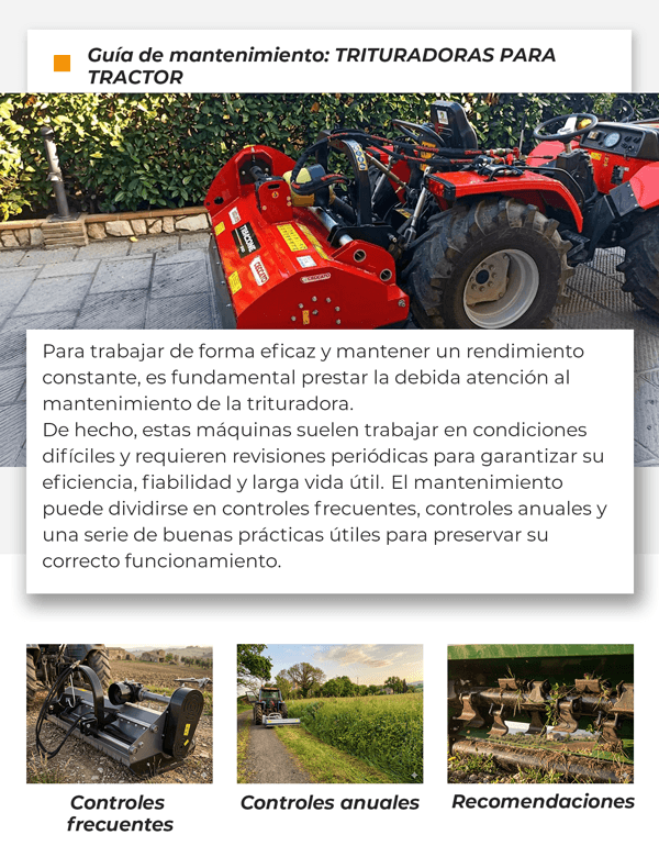 Guía de mantenimiento: EL MANTENIMIENTO DE LA TRITURADORA PARA TRACTOR