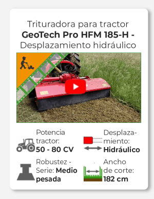 GeoTech Pro HFM 185-H - Trituradora para tractor - Desplazamiento hidráulico
