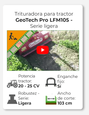 GeoTech-Pro LFM105 - Trituradora para tractor - Serie ligera