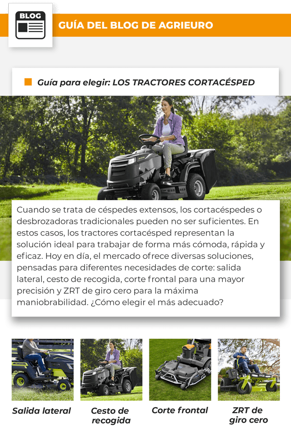 Guía para elegir: LOS TRACTORES CORTACÉSPED