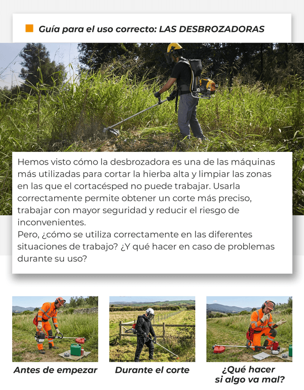 Guía para el uso correcto: LAS DESBROZADORAS