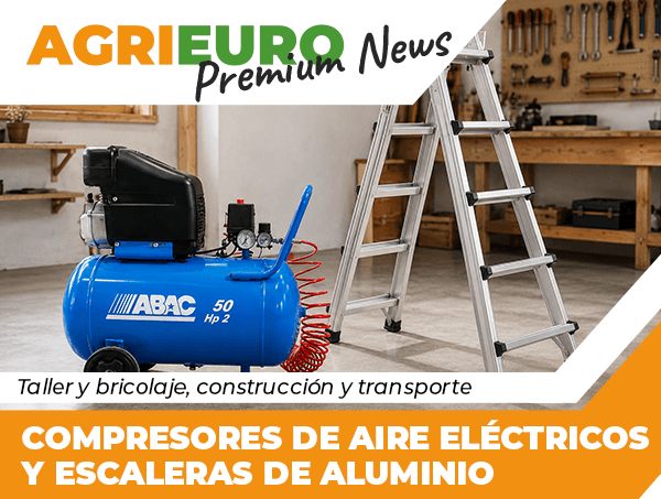 COMPRESORES DE AIRE ELÉCTRICOS Y ESCALERAS DE ALUMINIO