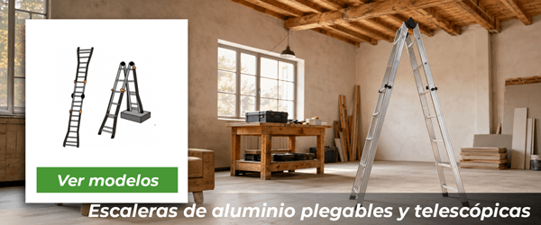 Escaleras de aluminio plegables y telescópicas | Ir al catálogo