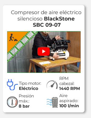 BlackStone SBC 09-07 - Compresor de aire eléctrico silencioso