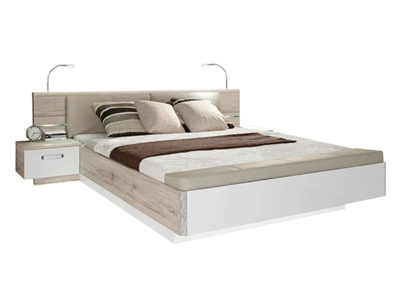 Легло 180/200 с тапицирана табла, ракла и 2 нощни шкафчета