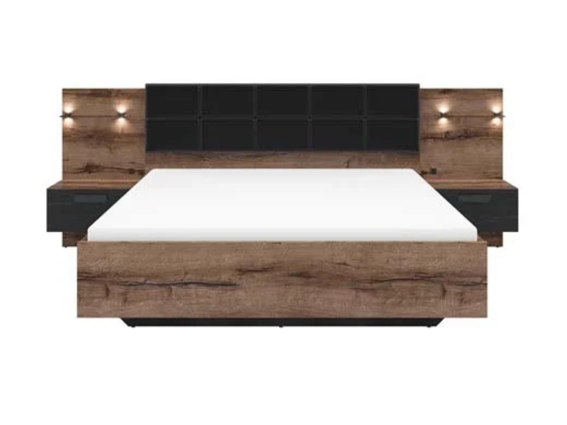 Легло с подматрачна рамка, механизъм за матрак и led осветление