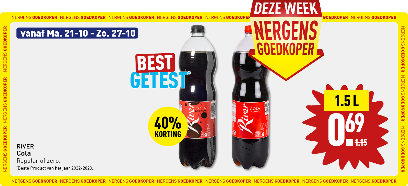 Deze week nergens goedkoper cola