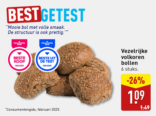 Volkoren bollen winnaars