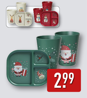 Kerstbord of -bekers