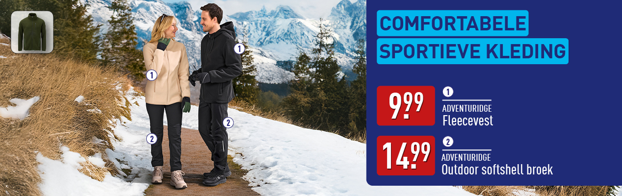 Comfortabele outdoorkleding