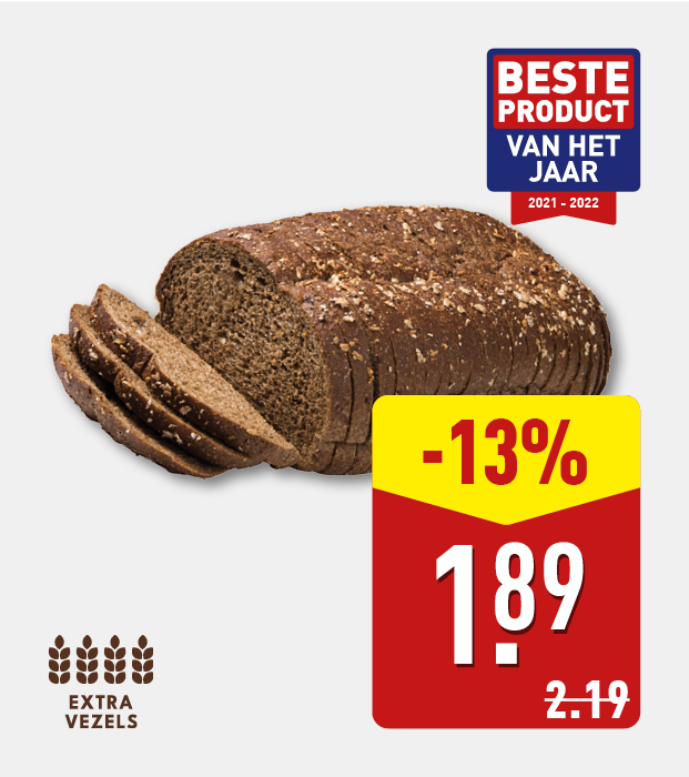 Extra vezelrijk volkorenbrood