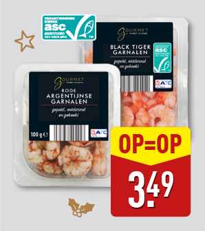 Argentijnse of black tiger garnalen