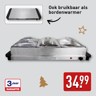 2-in-1 buffet- en bordenwarmer