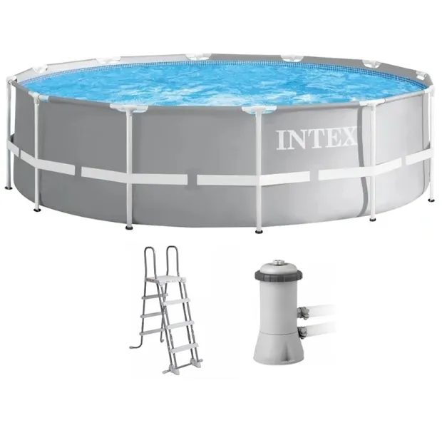 Каркасний басейн Intex 26718 Premium (366х122см карт. фільтр, сходи)