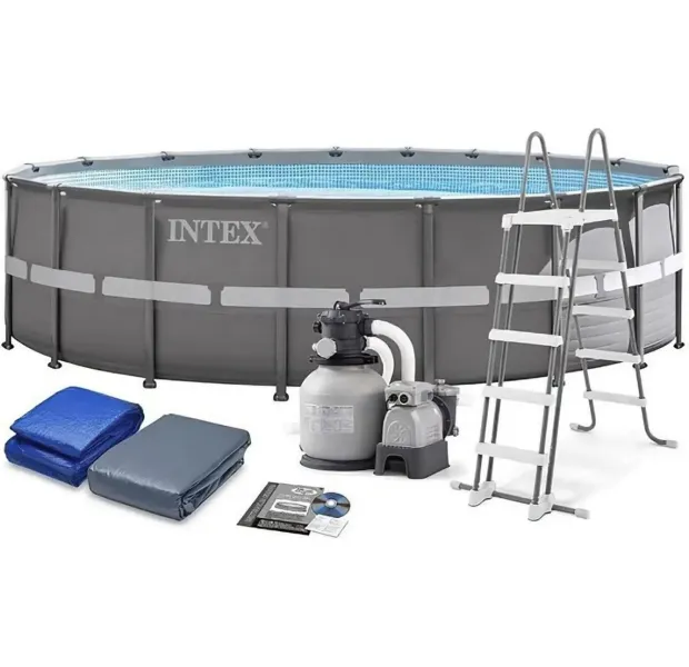 Каркасний басейн Intex 26326 ULTRA XTR (488х122см) з пісочним фільтром, драбиною та тентом
