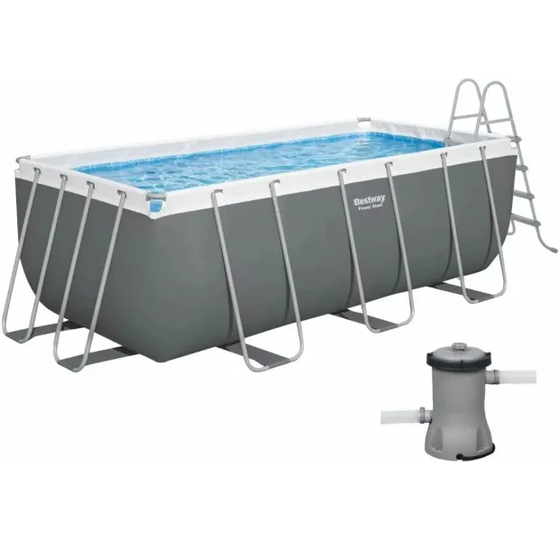 Каркасний басейн Bestway 56456 (412х201х122 см) з картриджним фільтром і драбиною