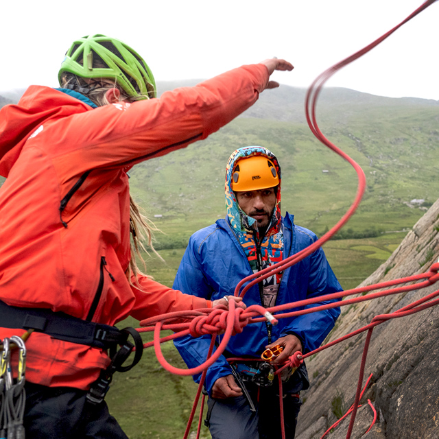 Refugees Rock project climbing in Wales