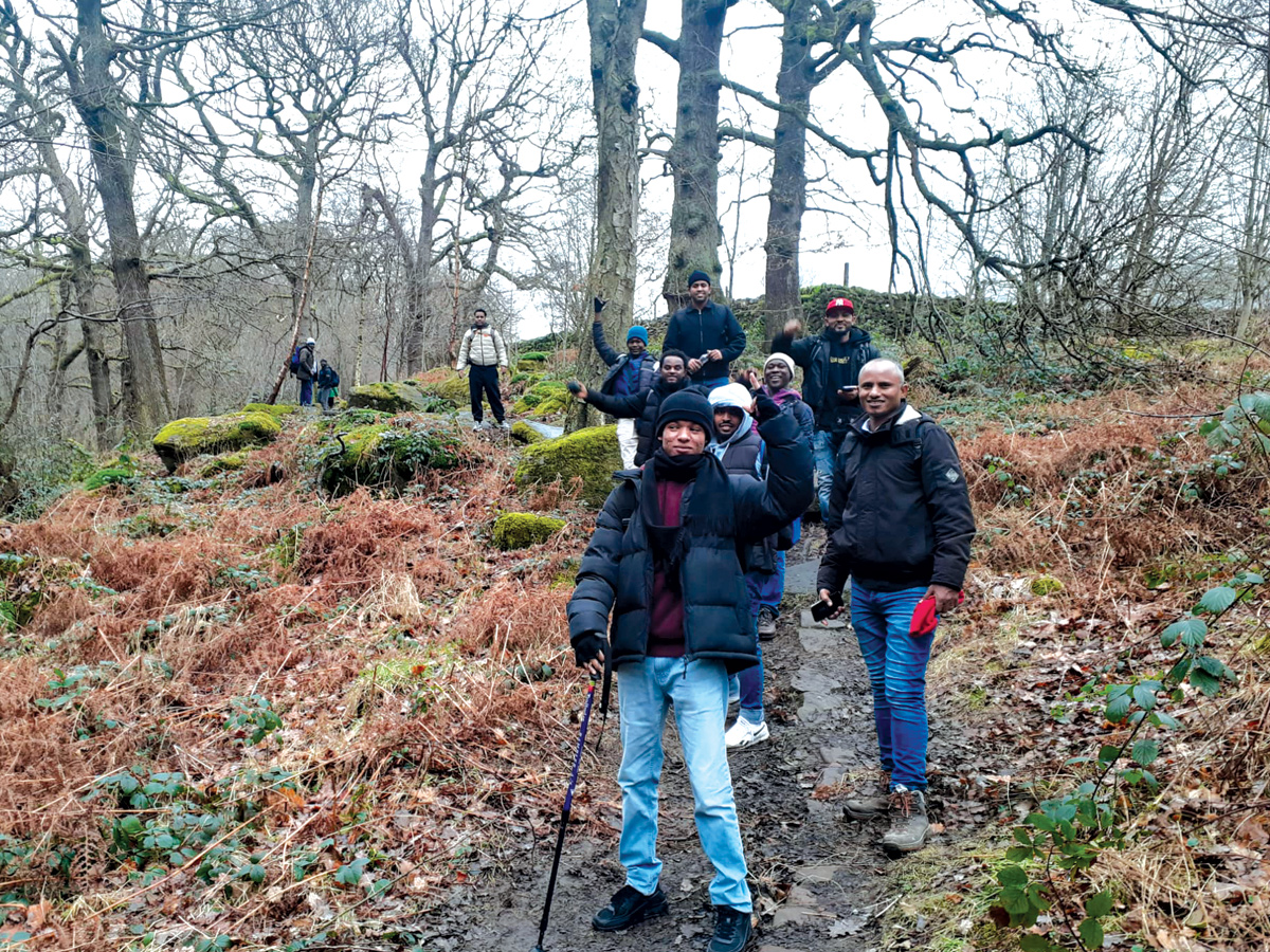 Peak District New Beginnings refugee walking group