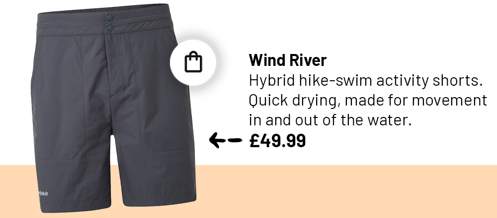 Shop Wind River hybrid swim-hike shorts