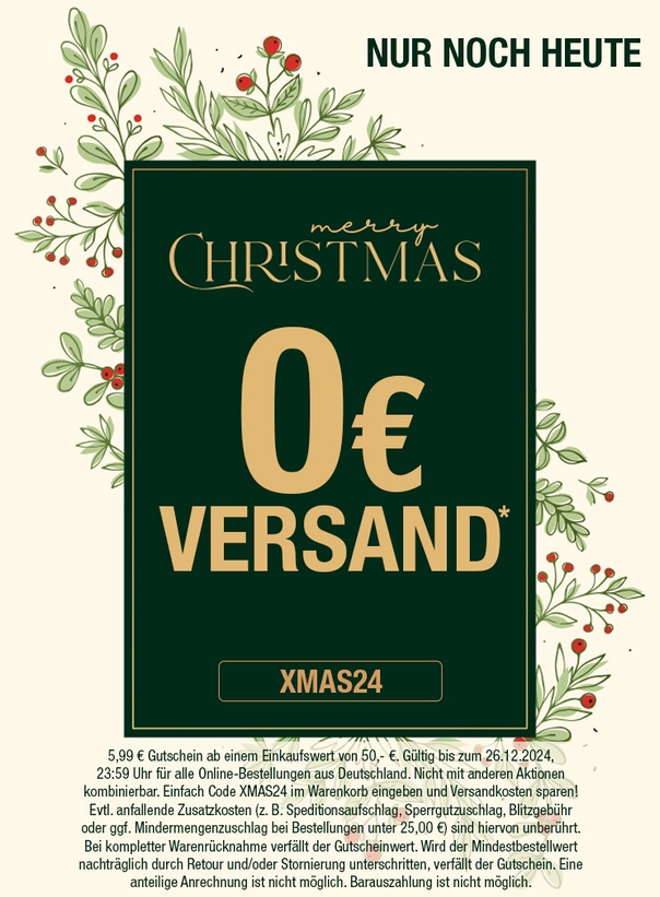 Unser Geschenk für Sie: Versandkostenfrei bestellen ab 50 € Bestellwert!