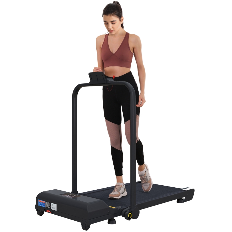 HOMCOM Cinta de Correr Cinta de Andar Plegable 2,5 HP con Pantalla LED 
Velocidad Ajustable Max. 10 km/h Control Remoto Negro