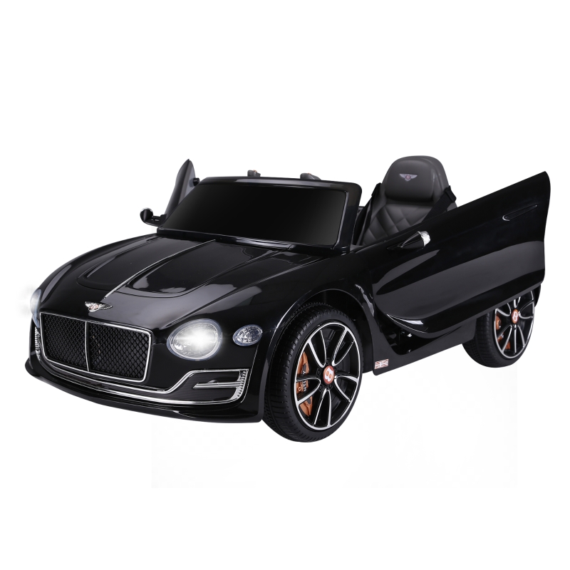 HOMCOM Coche Eléctrico para Niños Bentley GT Coche de Batería para 
Niños de +3 Años Velocidad 2,5-5 km/h 108x60x43 cm Negro