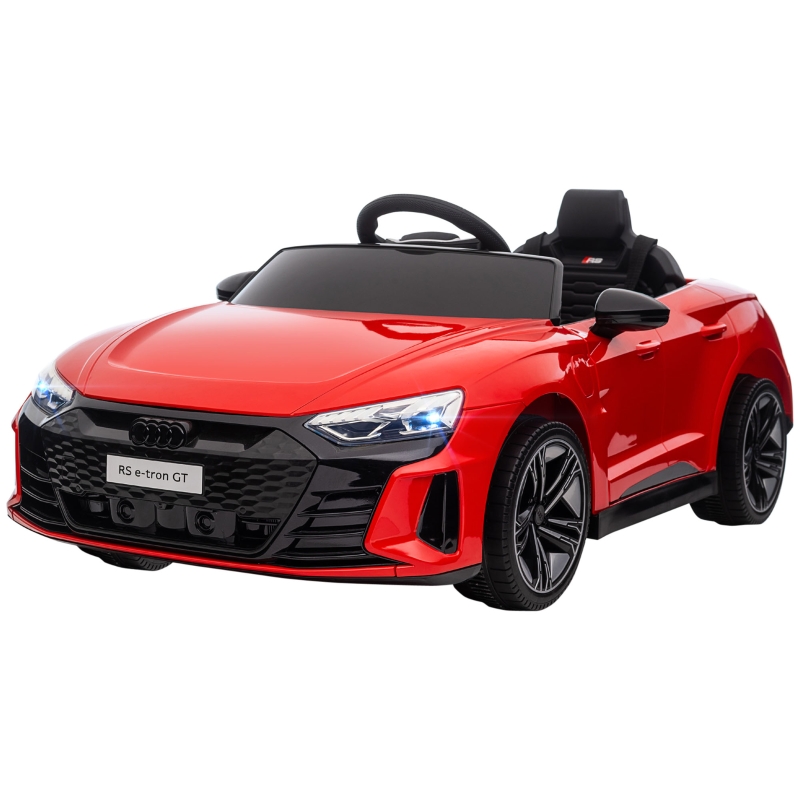 HOMCOM Coche Eléctrico para Niños de +3 Años AUDI RS e-tron GT Coche 
de Batería con Mando a Distancia 103x58x41 cm Rojo