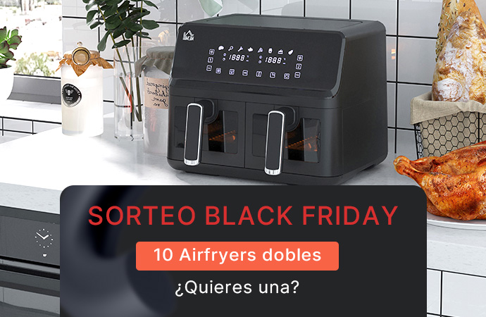 Sorteo Black Friday Aosom.es ¡10 freidoras de aire dobles!