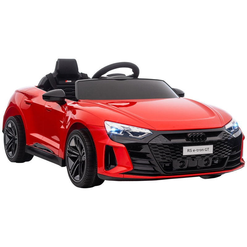 HOMCOM Coche Eléctrico para Niños de +3 Años AUDI RS e-tron GT Coche 
de Batería con Mando a Distancia 103x58x41 cm Rojo