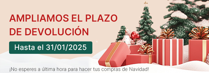 Compra ahora y puedes devolverlo hasta el 31/01/2025