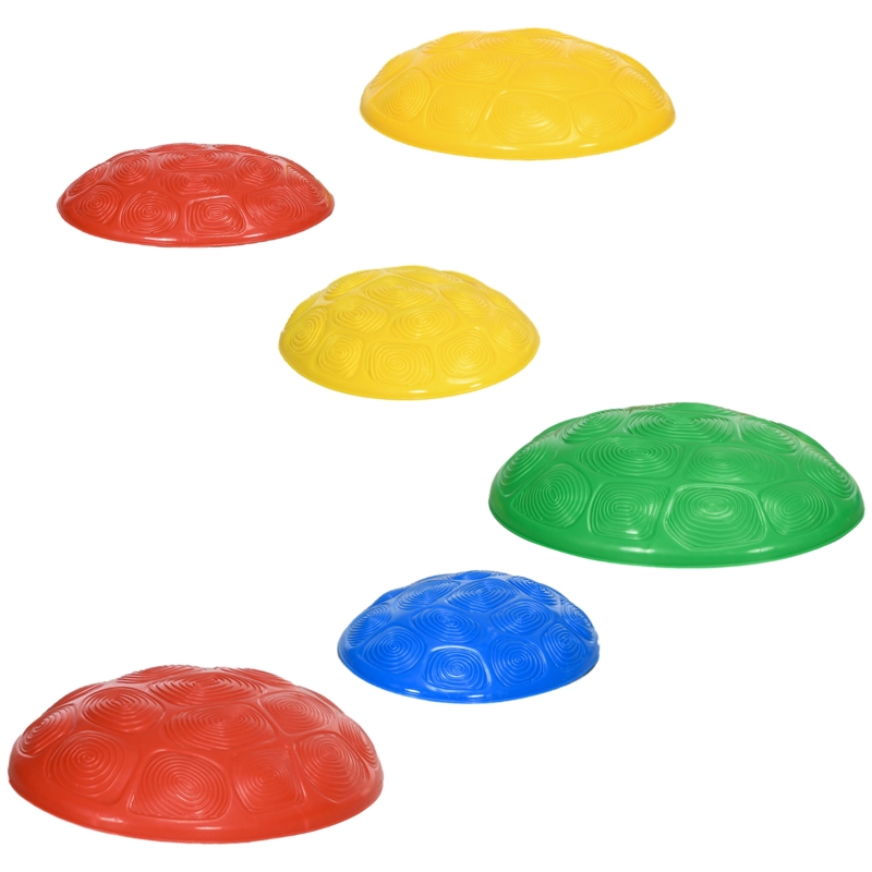 ZONEKIZ Conjunto de 6 Piezas Piedras de Equilibrio Apilables con Base 
Antideslizante para Entrenamiento de Equilibrio Multicolor