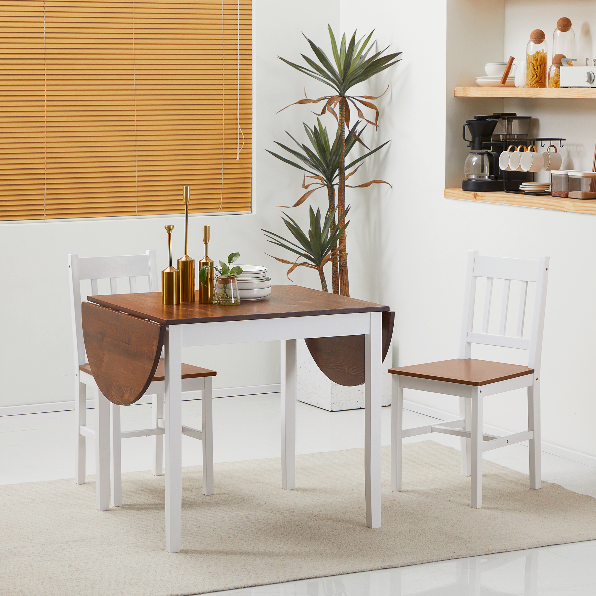 Mesa de Cocina Plegable de Madera