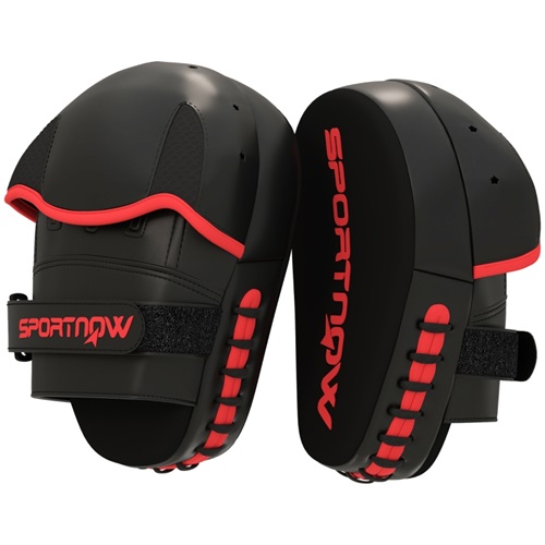 SPORTNOW Manopla de Boxeo Paos Muay Thai MMA Curvadas para Entrenamiento 
Karate Taekwondo Kickboxing Training Negro