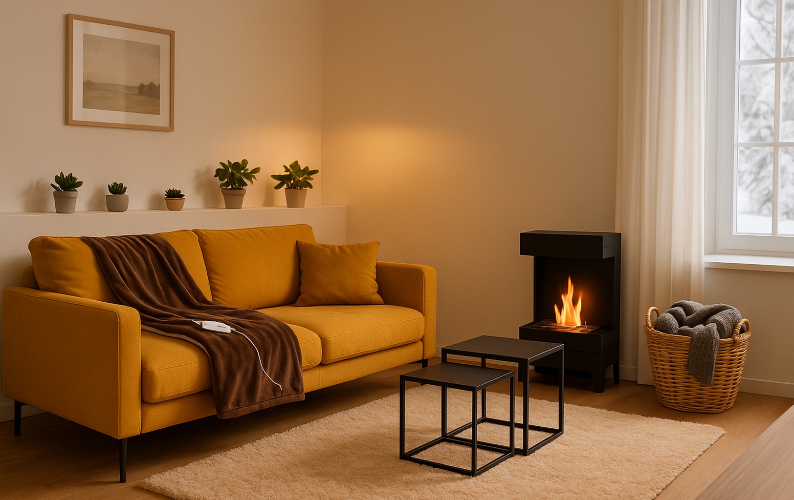 Salón decorado para Navidad