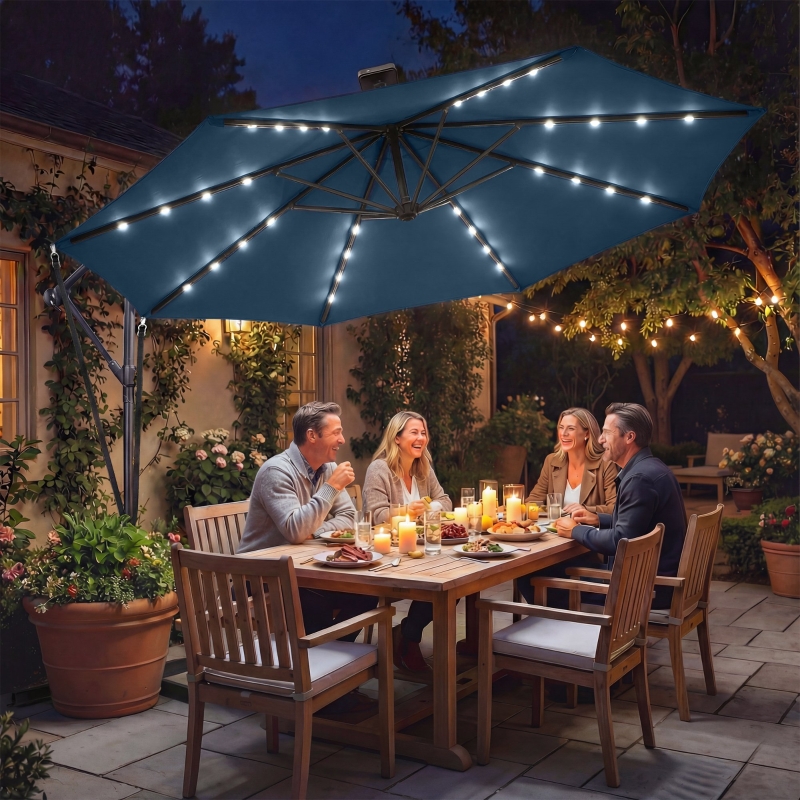 Parasol con luz LED