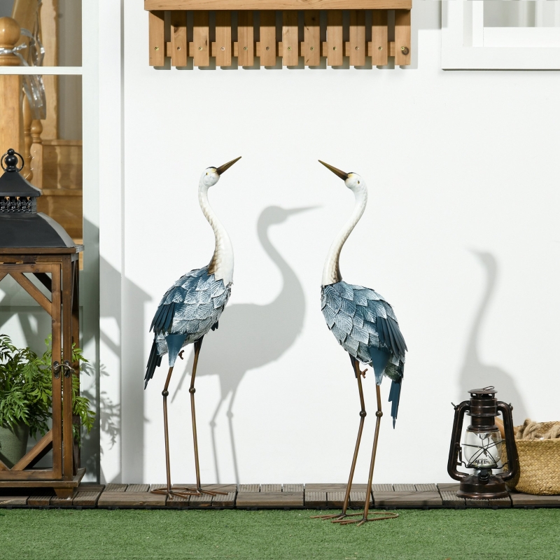 Estatuas de Grulla de Acero