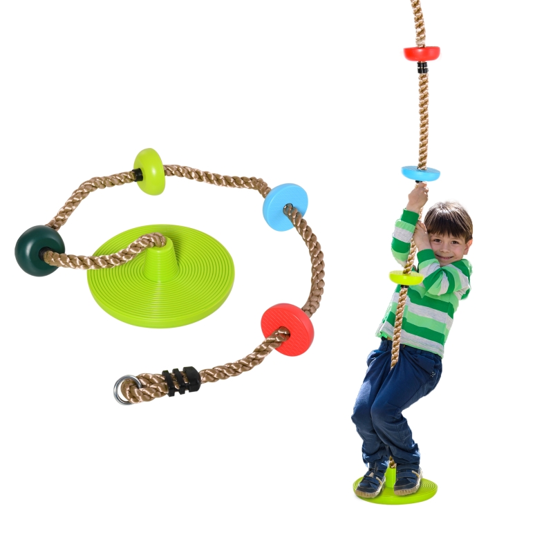 HOMCOM Kids Climbing Swing Set