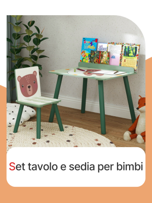 Set tavolino e sedia per bambini