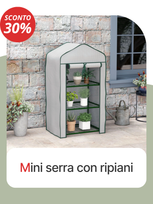 Mini serra con ripiani