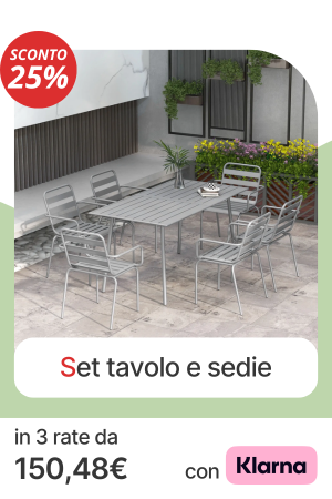 Set tavolo e sedie da giardino