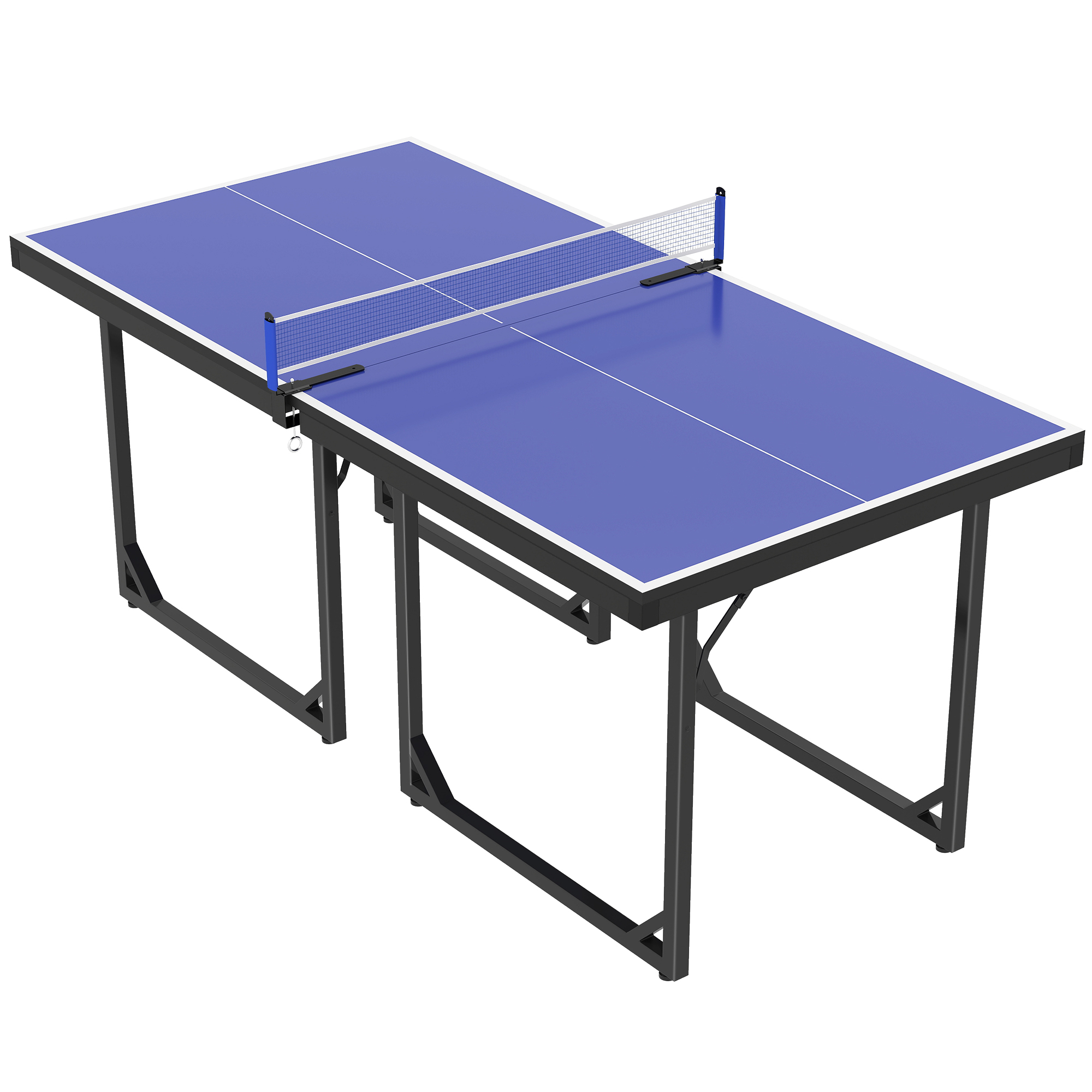 HOMCOM 
Mesa de Ping Pong Dobrável Mesa de Ping Pong Profissional com Rede e 
Estrutura de Aço