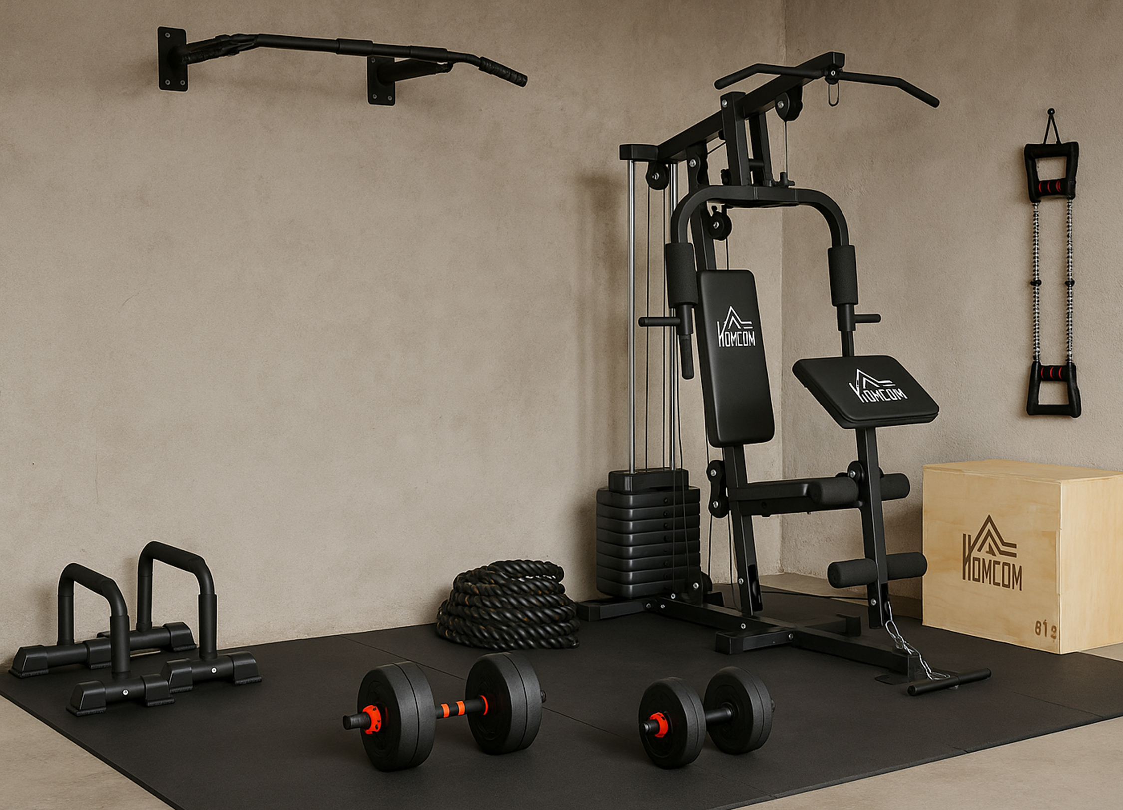 Espaço CrossFit na garagem