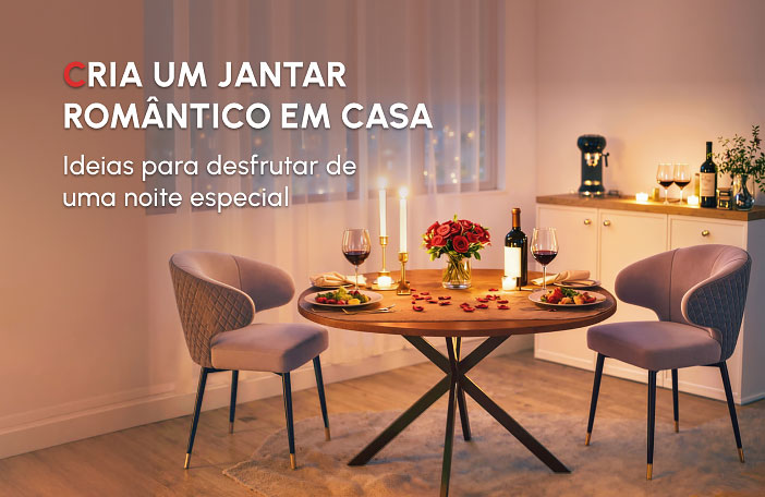 JANTAR ROMÂNTICO EM CASA