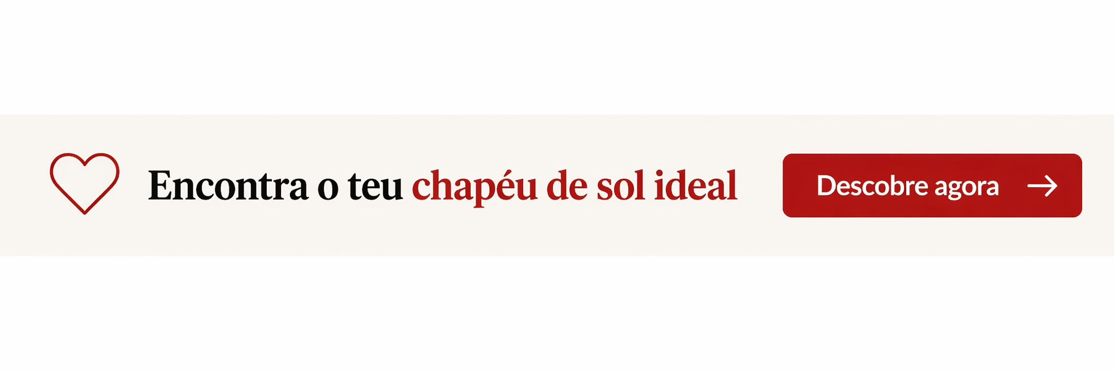 Encontra o teu chapéu de sol ideal