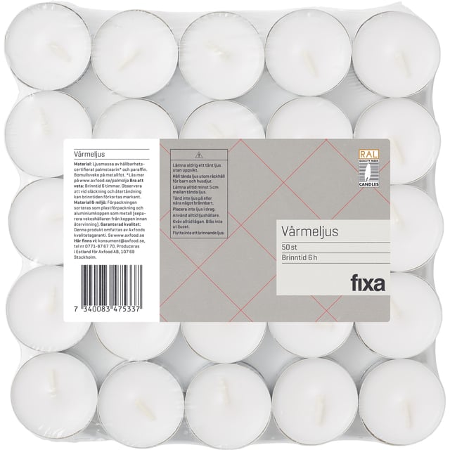 Fixa Värmeljus 50 st