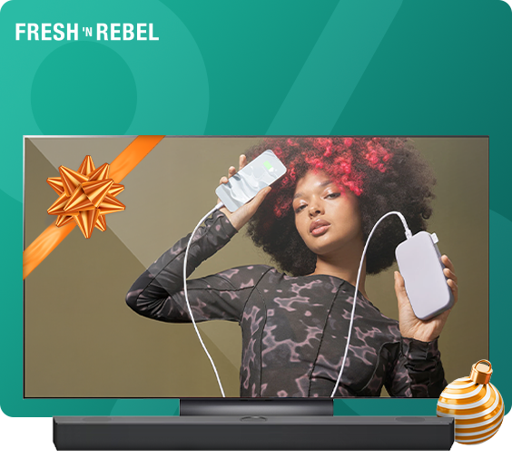 Tv & Soundbar actie - Gratis powerbank