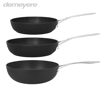 Demeyere Alu Industry 3 Duraslide Bakpan 24 cm & 28 cm + Wok 28 cm